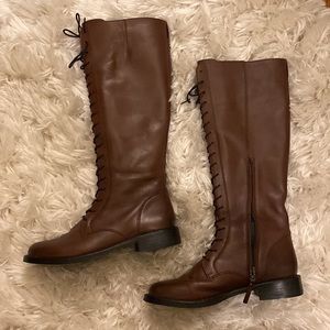 Sam Edelman brown lace up knee boot